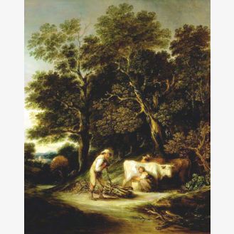 Wooded Landscape with a Milkmaid and a Woodman