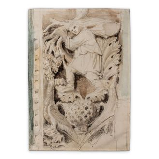 John Ruskin ‘First of the Months` Sculptures – St Mark`s, Venice’ tea towel