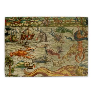 Sebastian Münster ‘Mostri Marini et Terrestri... (Monsters of Sea and Land...)’ tea towel