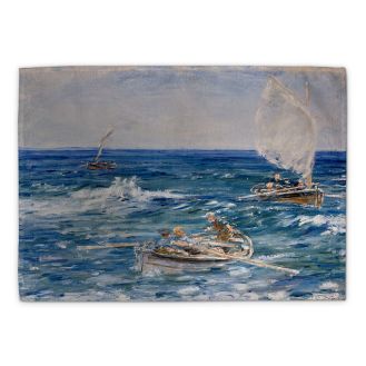 William McTaggart ‘Lobster Fishers, Machrihanish Bay’ tea towel