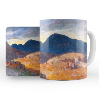 Christopher Williams ‘Sunset in the Welsh Hills’ mug and coaster