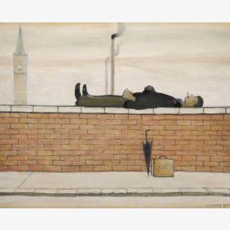 Man Lying on a Wall
