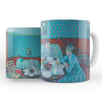 Harold Gilman ‘Tea in the Bedsitter’ mug and coaster