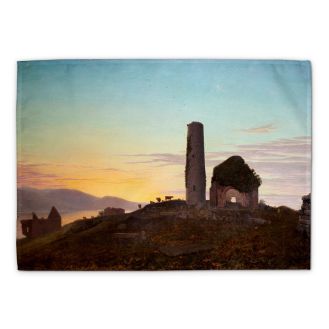 Bartholomew Colles Watkins ‘Ecclesiastical Ruins on Inniscaltra’ tea towel