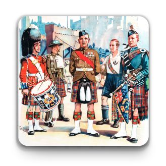 Tom Curr ‘Recruiting Poster: The Queen`s Own Cameron Highlanders’ coaster
