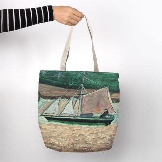 Alfred Wallis 'Yacht, pink and green' shopper