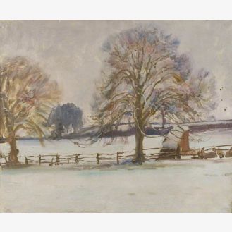 A Winter Landscape with Trees