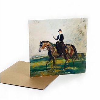 Alfred Munnings ‘Lady Munnings Riding a Bay Hunter’ greetings card