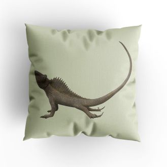 Unknown artist `Lizard` green cushion