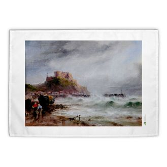 Sarah Louisa Kilpack `Gorey Castle, Jersey` tea towel