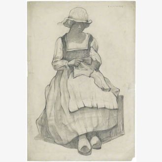 Study of Girl in Peasant Dress