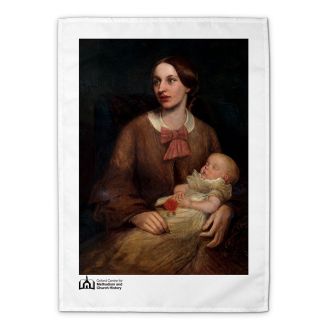 James Smetham `Sarah Smetham and Baby John` tea towel